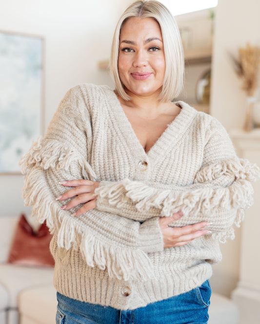 Ask Me About It Fringe Cardigan