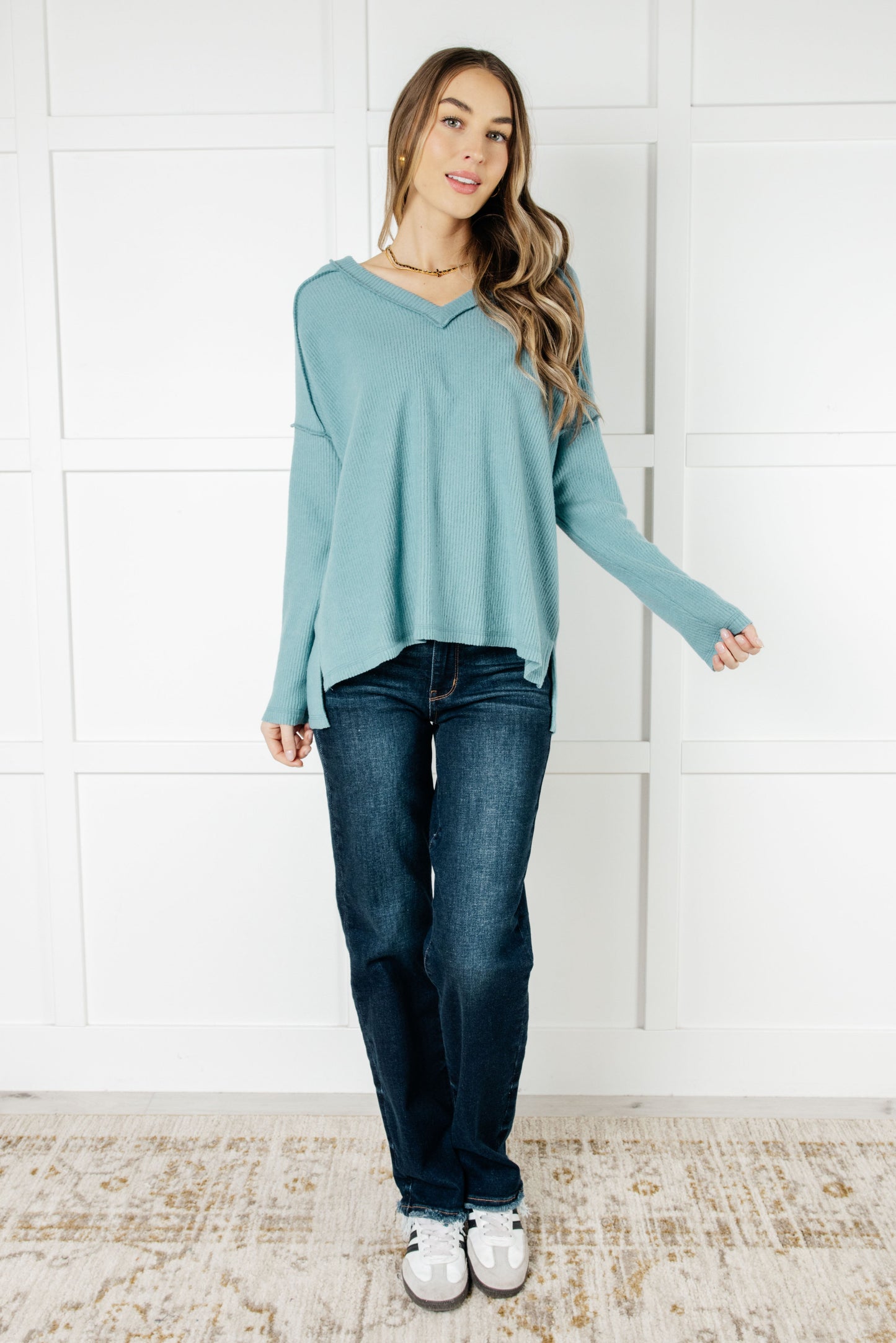 Basically Freezing Top | Dusty Teal