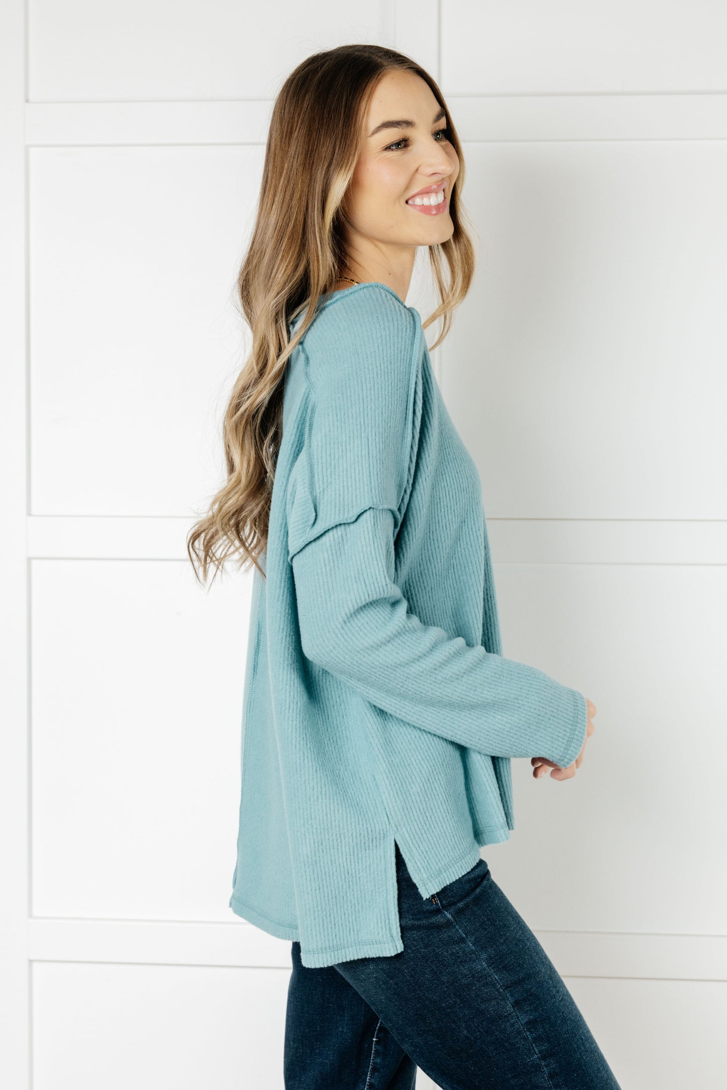 Basically Freezing Top | Dusty Teal