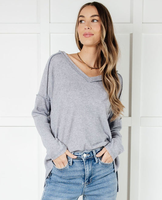 Basically Freezing Top | Heather Grey