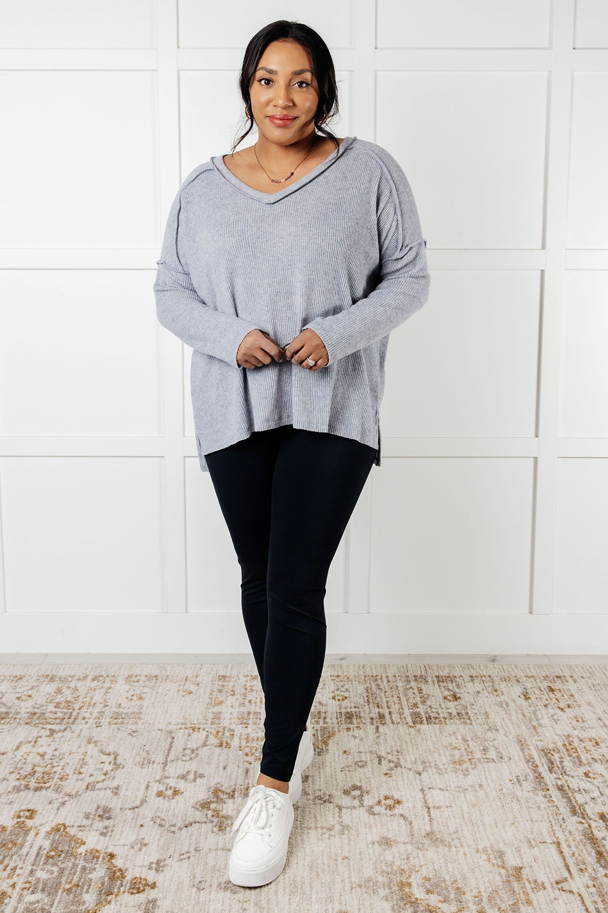 Basically Freezing Top | Heather Grey