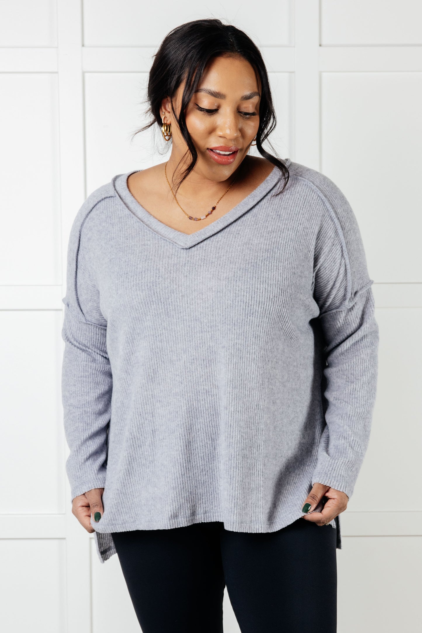 Basically Freezing Top | Heather Grey