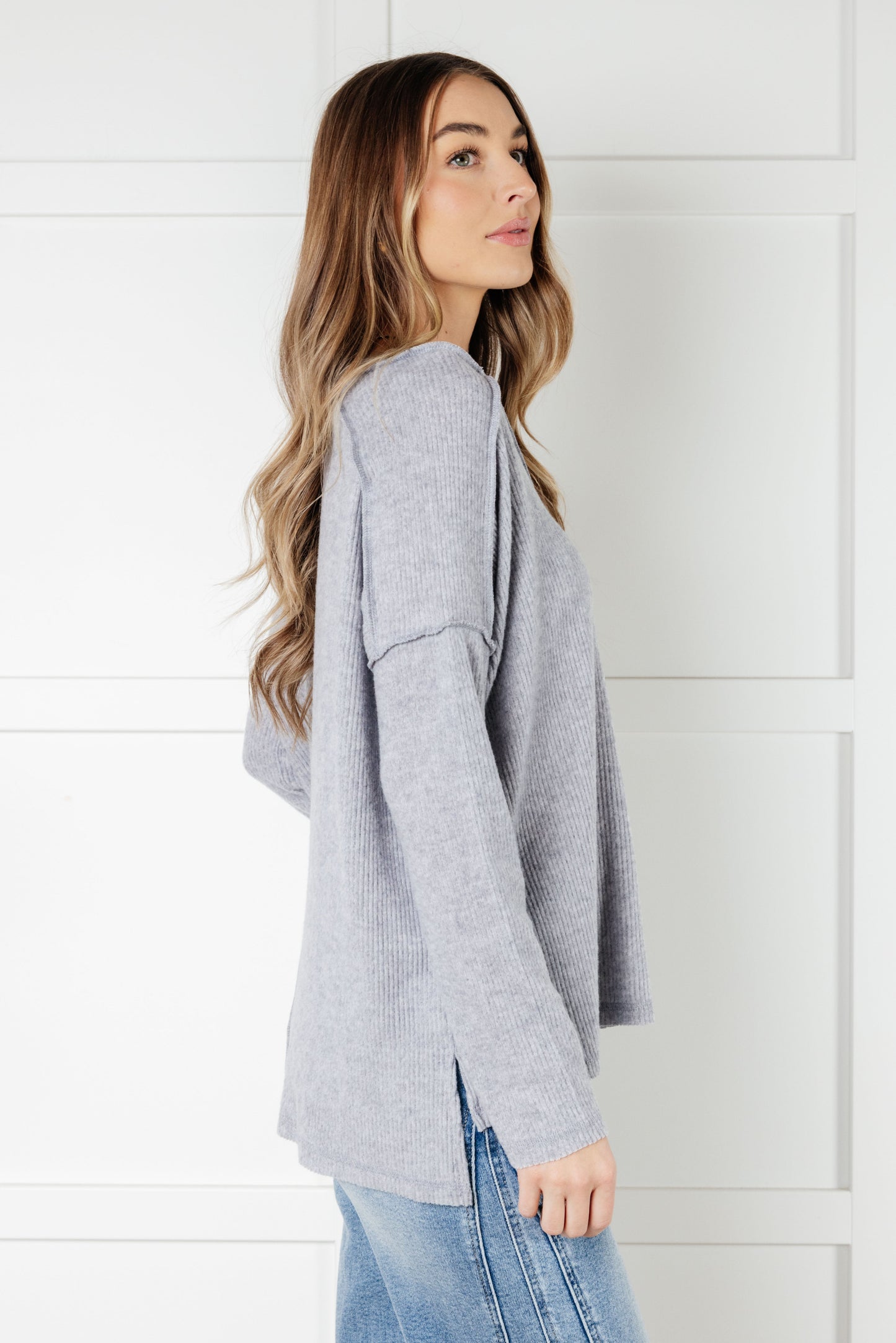 Basically Freezing Top | Heather Grey