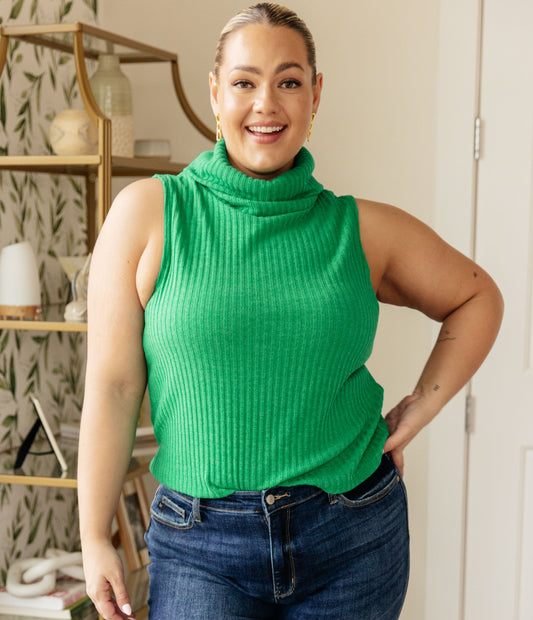 Before You Go Sleeveless Turtleneck Sweater