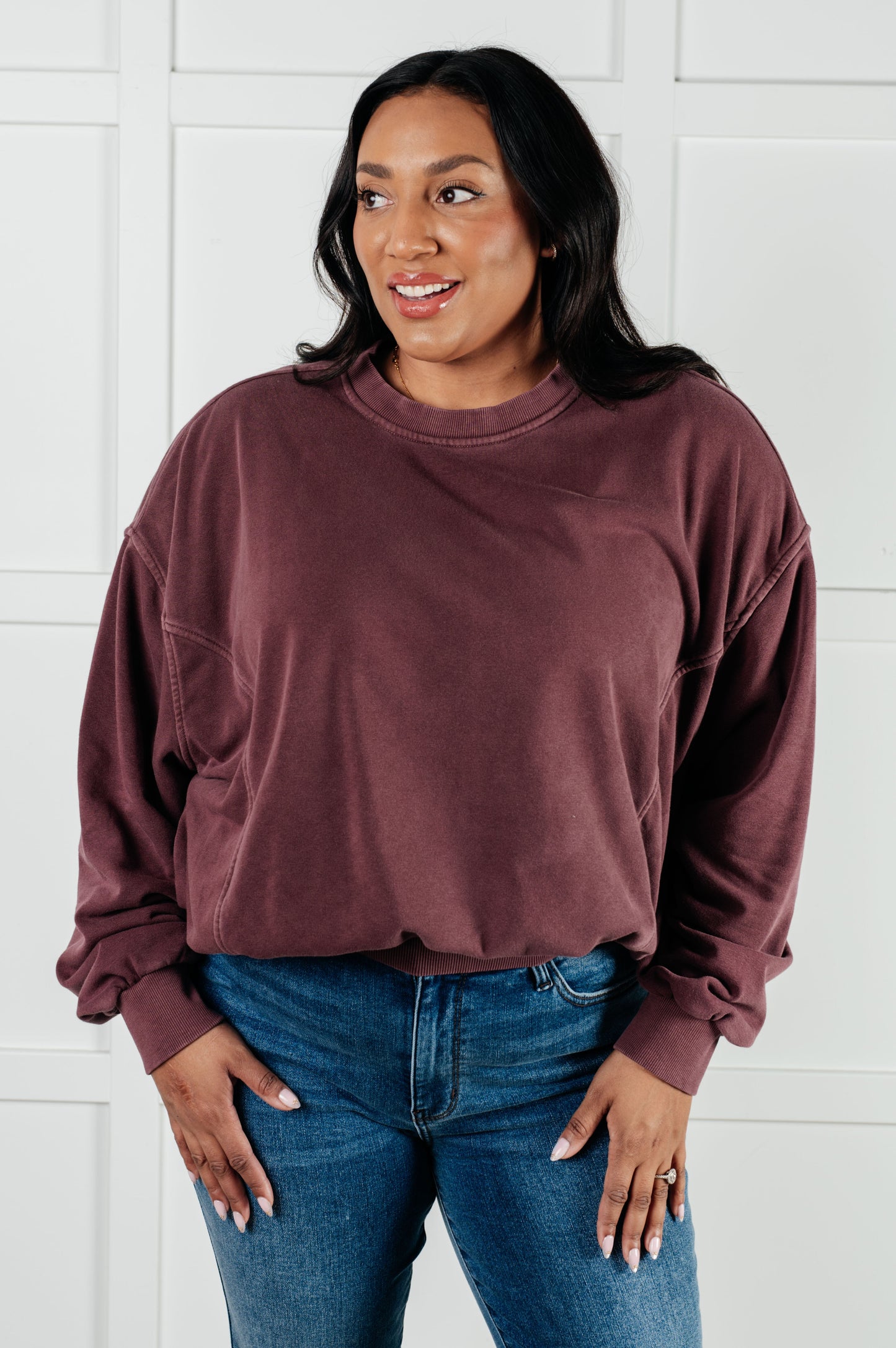 Beyond the Basics Pullover | Eggplant