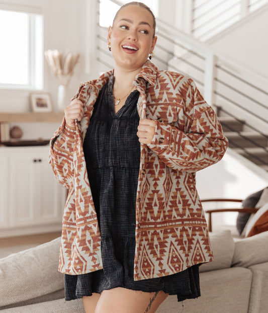 Gather Round Aztec Shacket