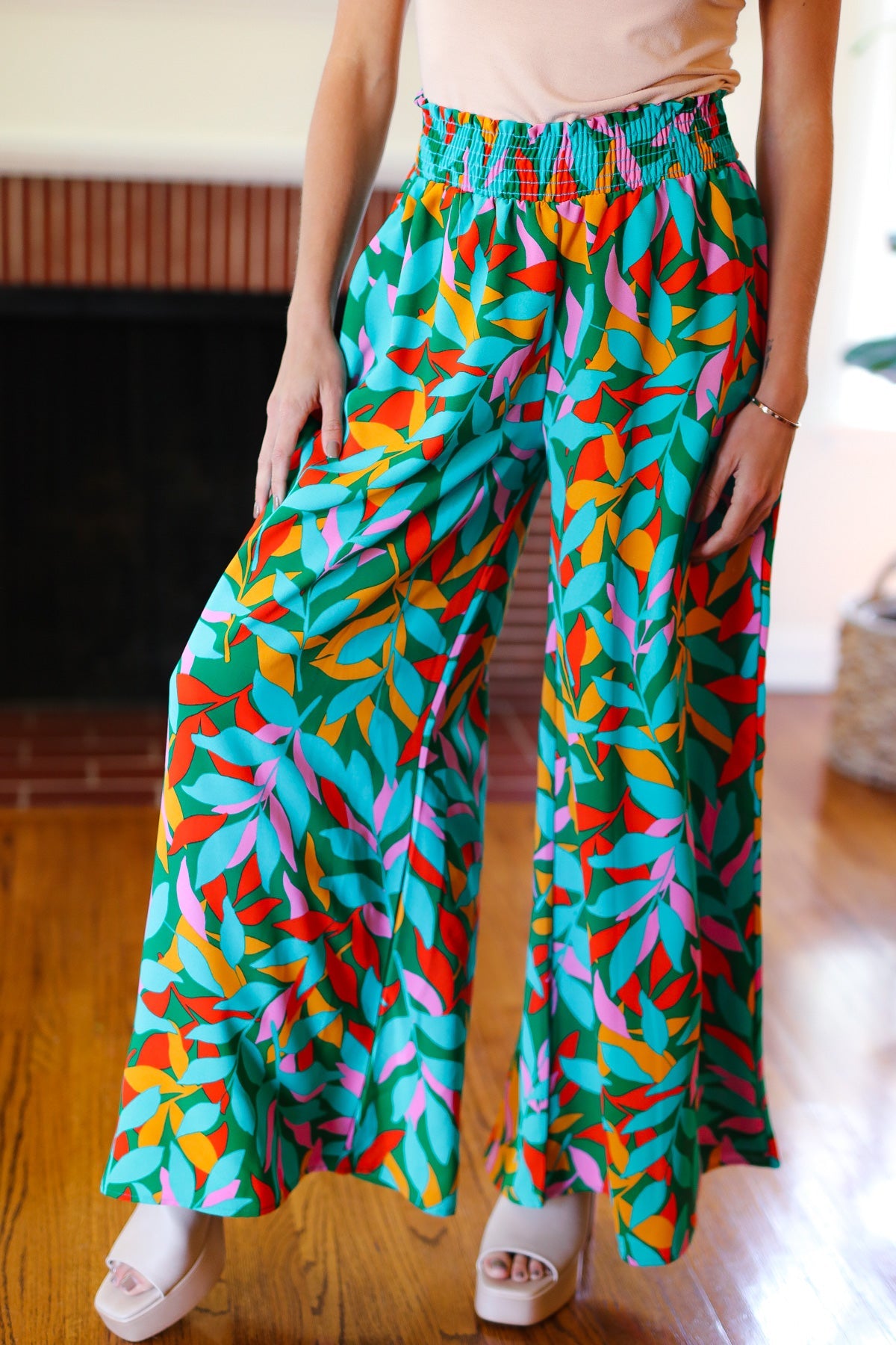 Summer Vibes Smocked Palazzo Pants