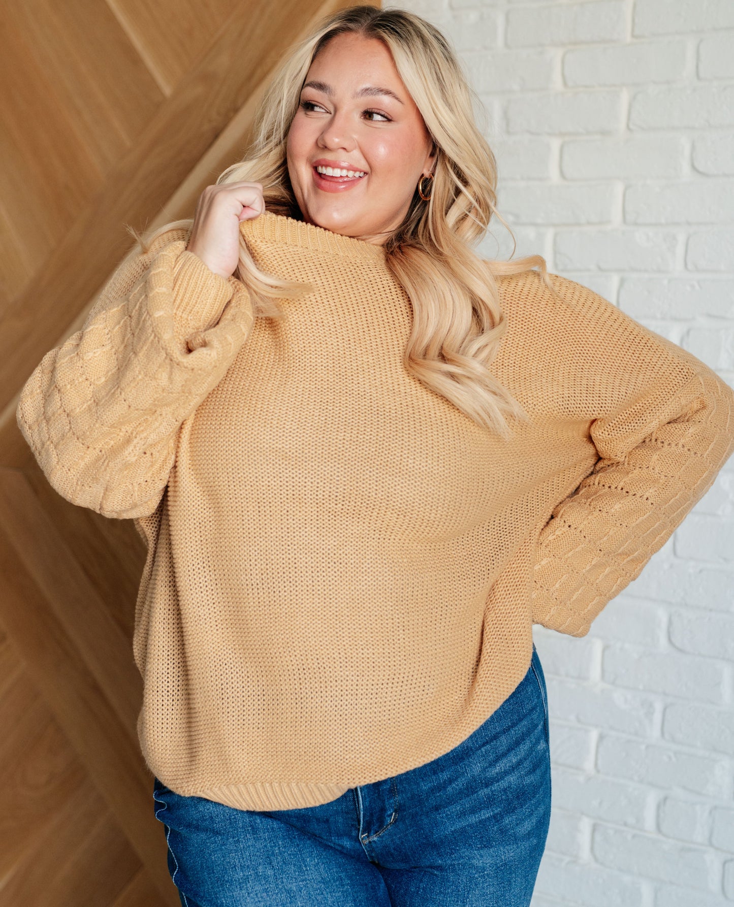 Bubbly Personality Sweater | Wheat