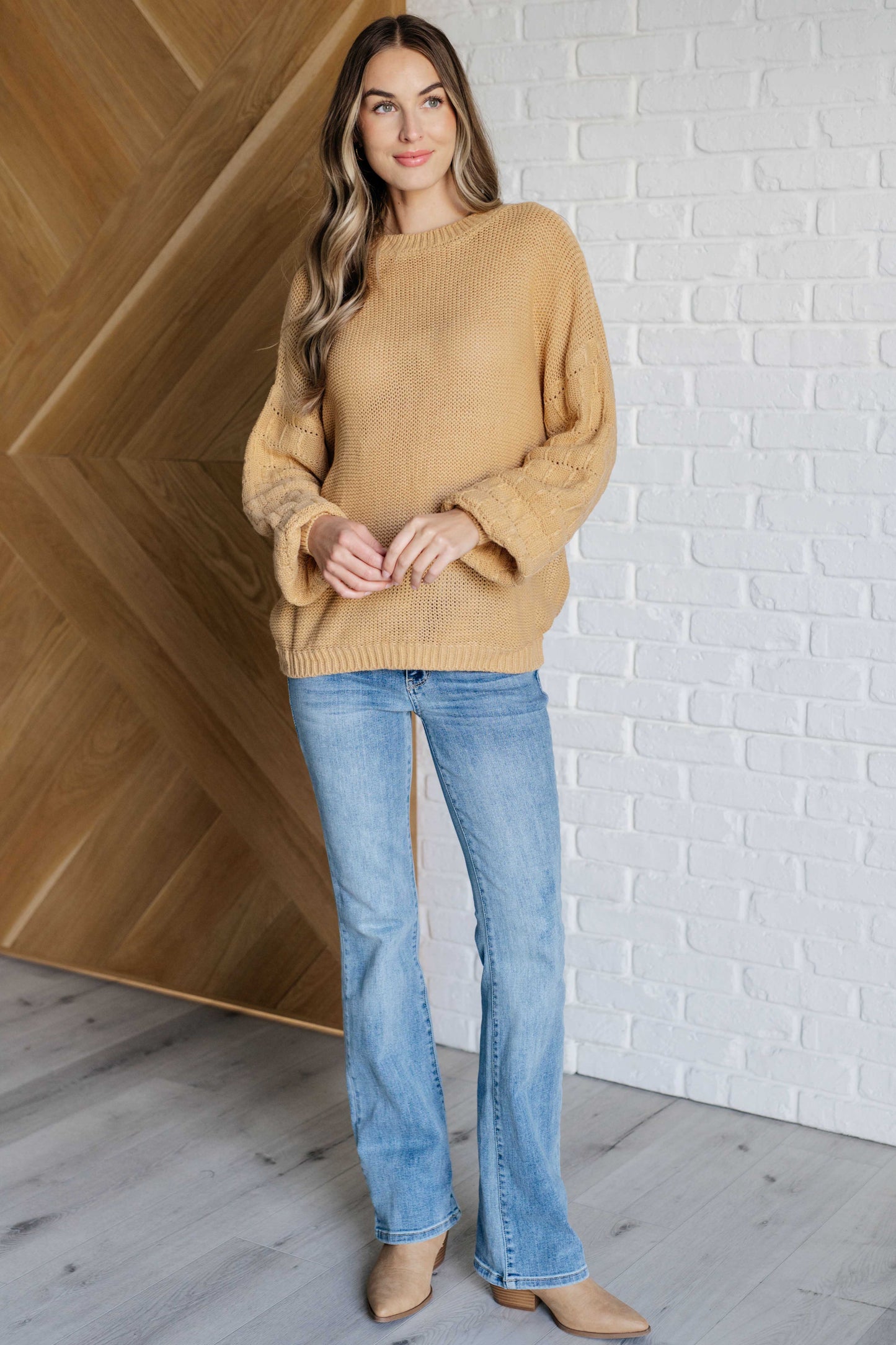 Bubbly Personality Sweater | Wheat