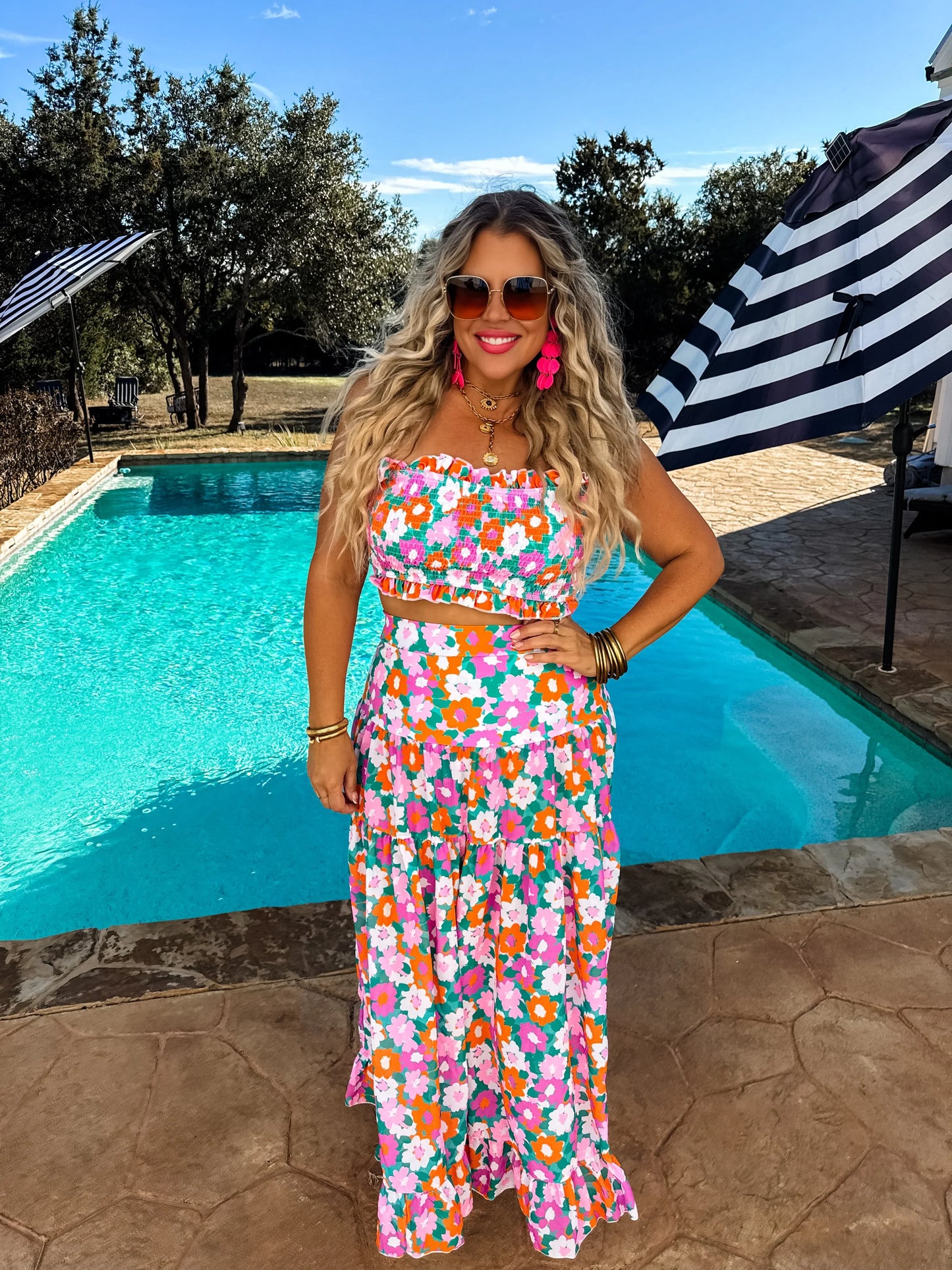 Amalfi Blooms Swim Set