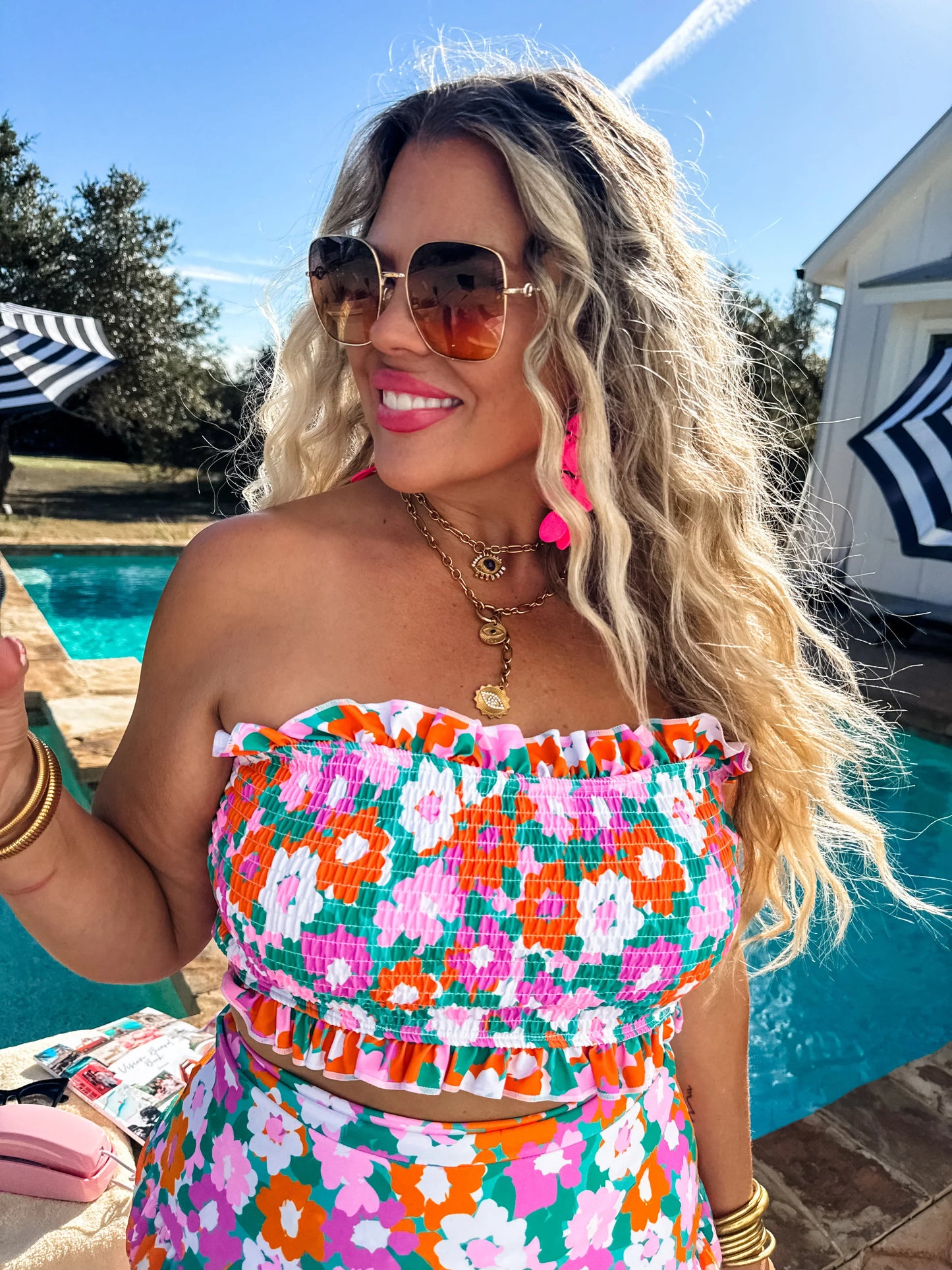 Amalfi Blooms Swim Set