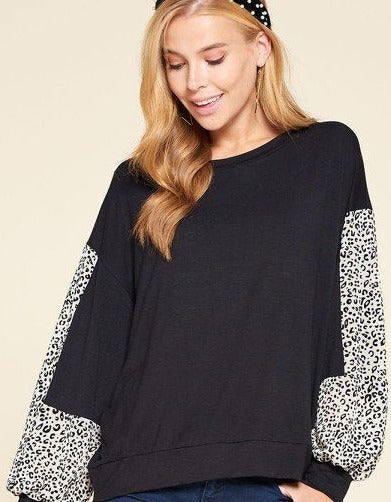 Jade Leopard Jersey Top