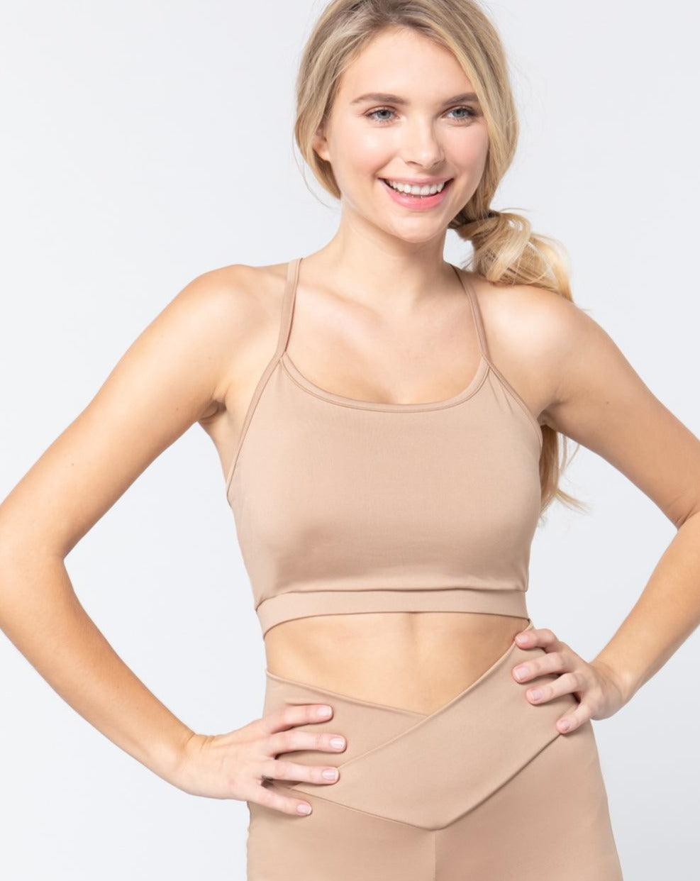 Workout Cami Bra Top | Nude