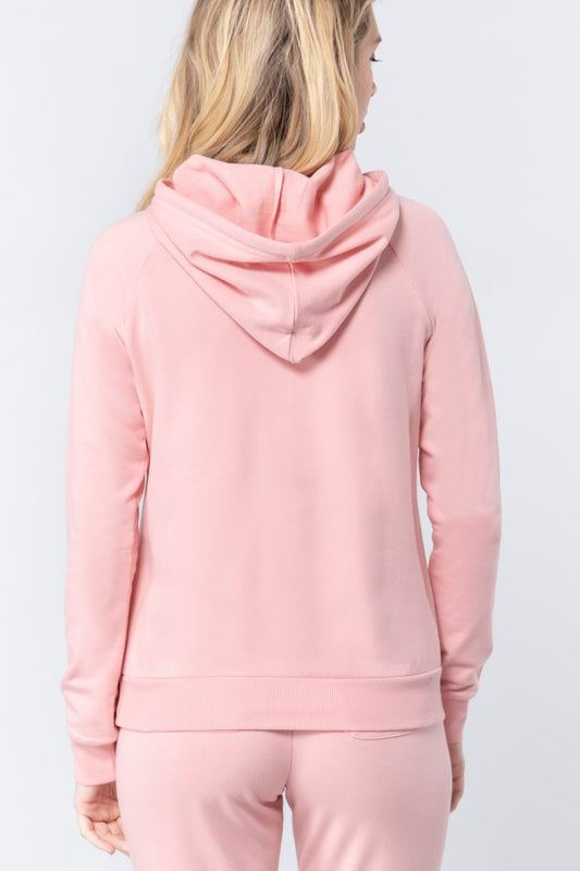 Bella French Terry Pullover Hoodie | Pale Blush