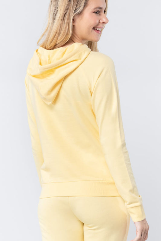 Bella French Terry Pullover Hoodie | Pale Yellow