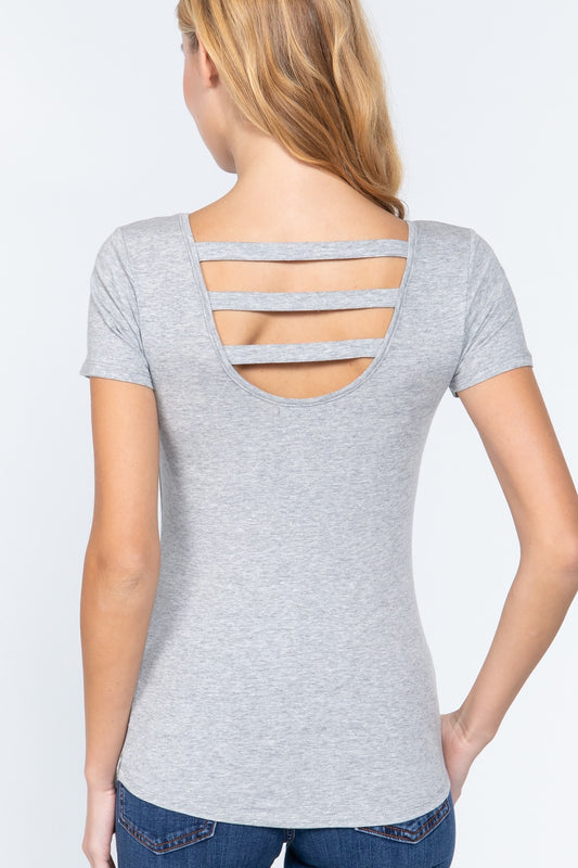 Quinn Zipper Pocket Top | Grey