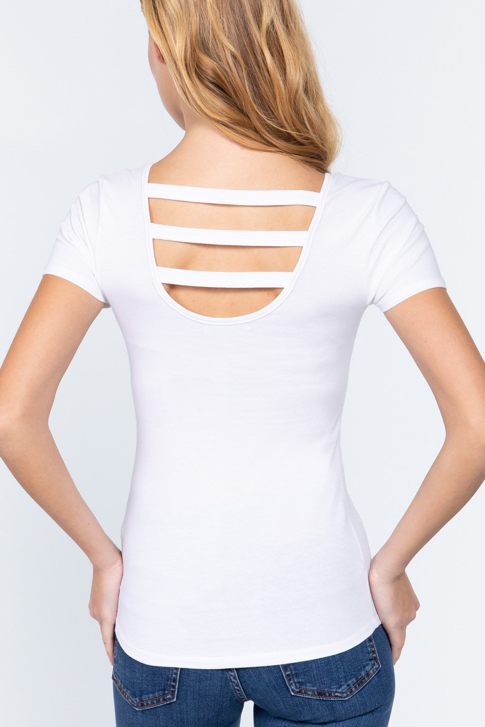 Quinn Zipper Pocket Top | White