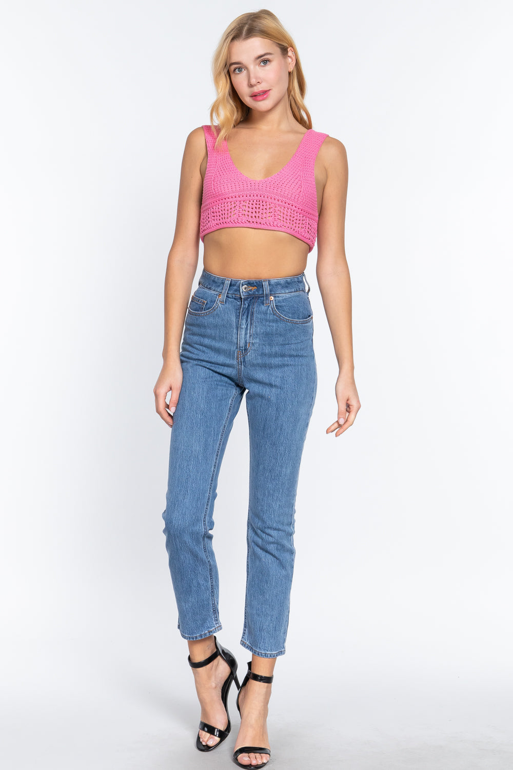 Delilah Crop Sweater Tank Top