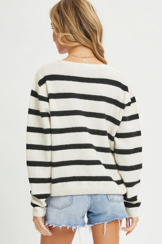 Heartfelt Harmony Striped Cardigan