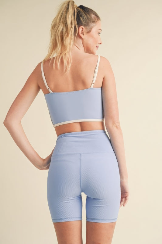 Ashley Sculpting Bra Tank | Pastel Blue