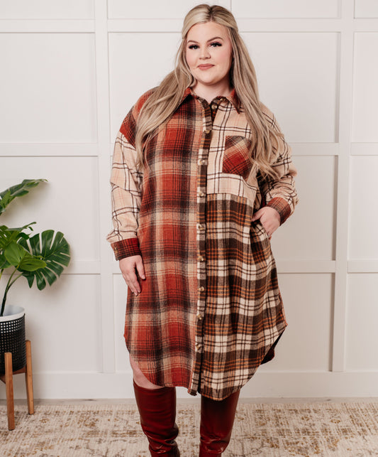 Cabin Fever Flannel Plaid Oversized Shacket