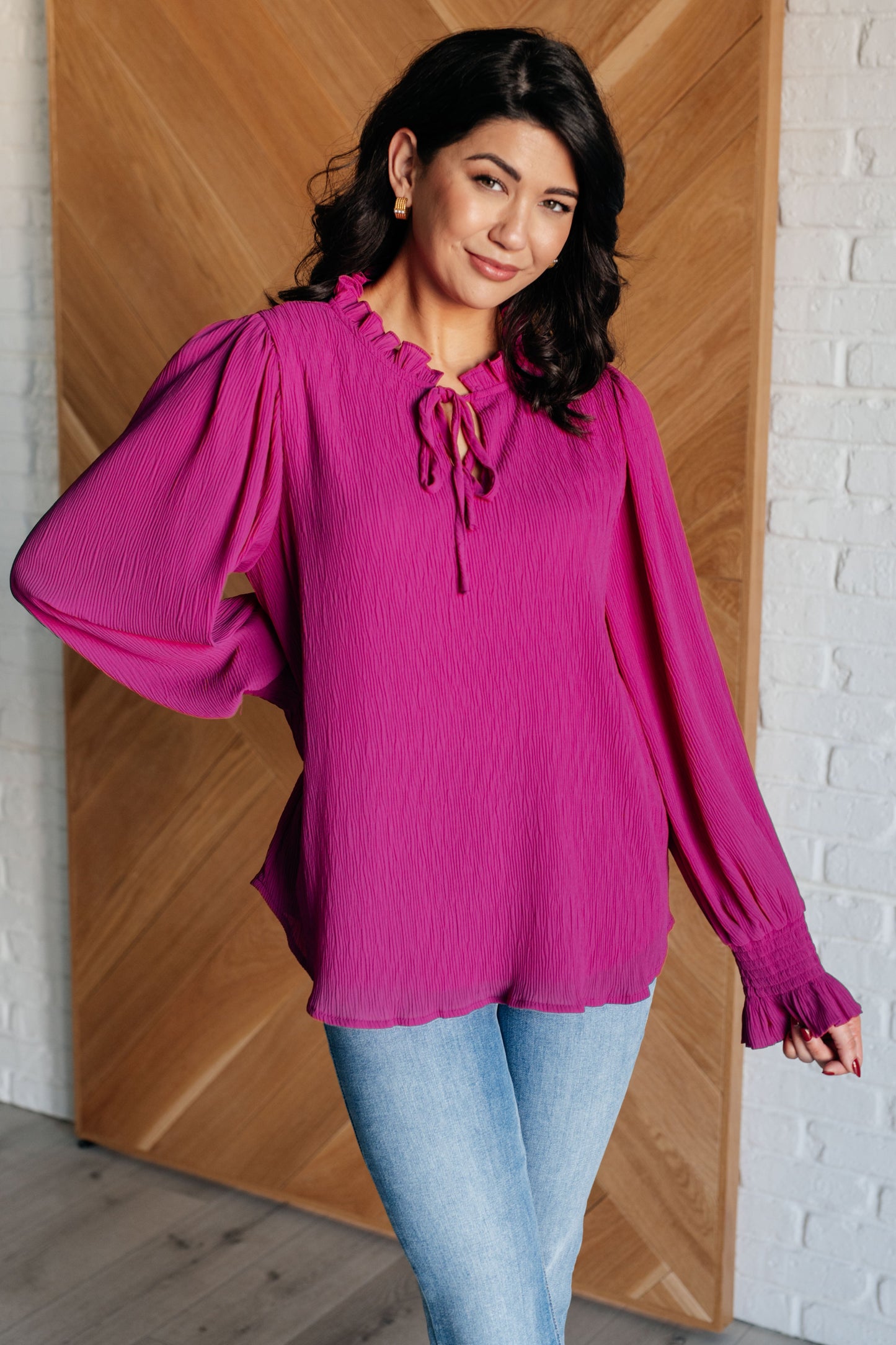 Candid Moment Ruffle Blouse