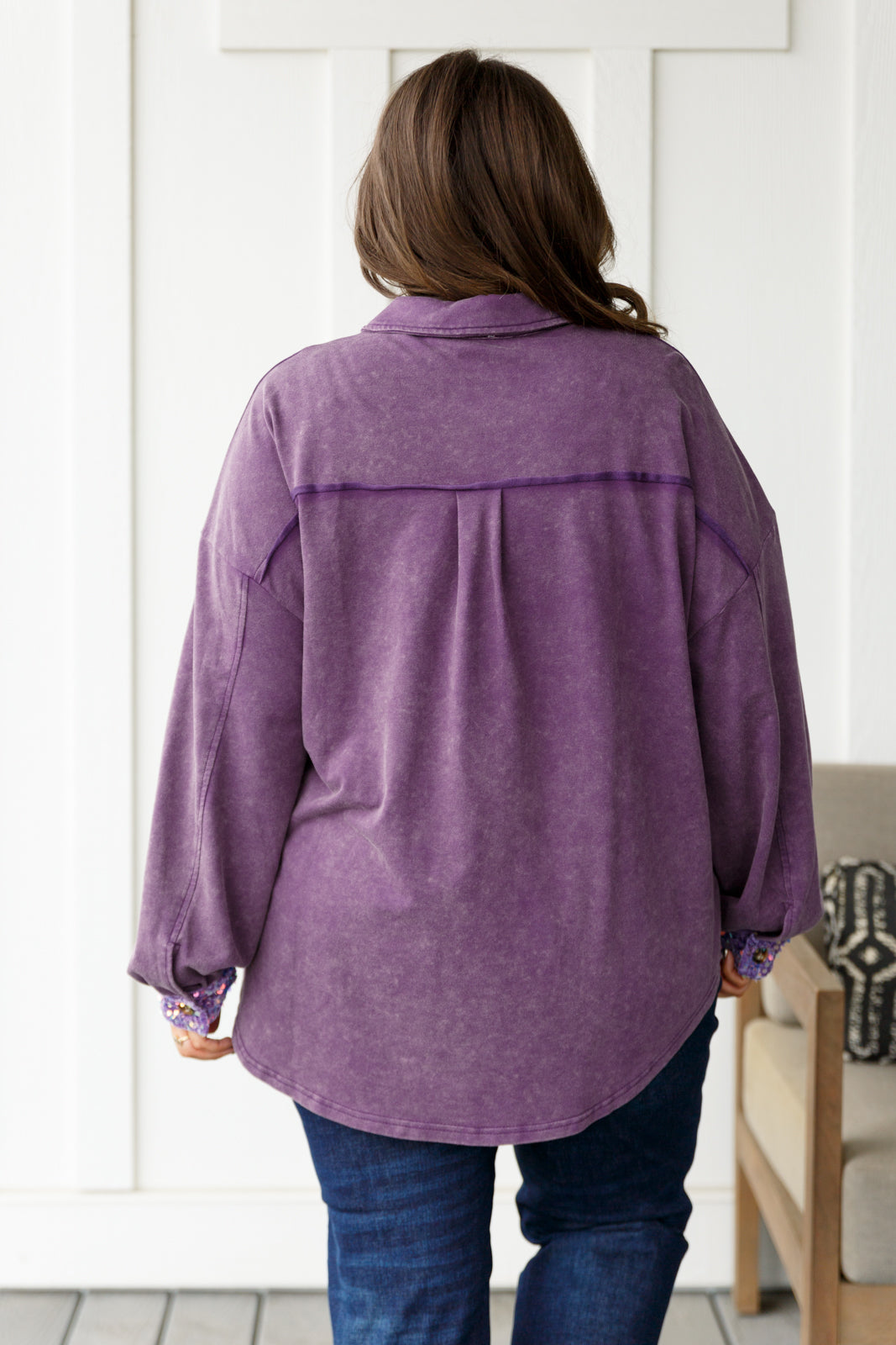 Chaos of Sequins Shacket | Purple