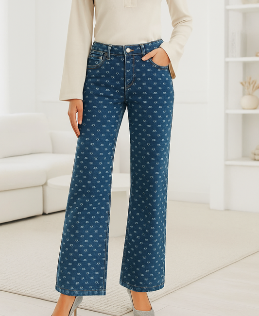 Alessandra High-Rise Embroidered Jeans | Risen