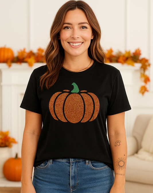 Glitter Pumpkin Graphic Tee