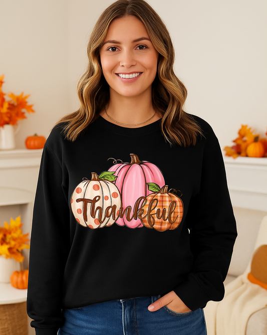 Thankful Pumpkin Graphic Sweatshirt