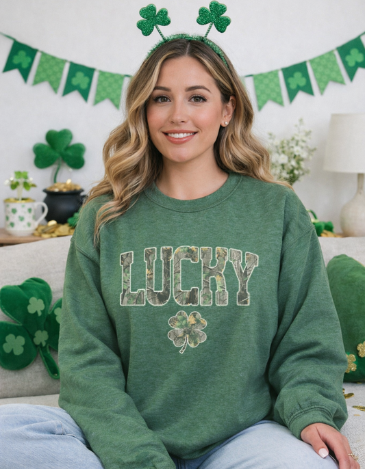 Lucky Camo Graphic Sweatshirt