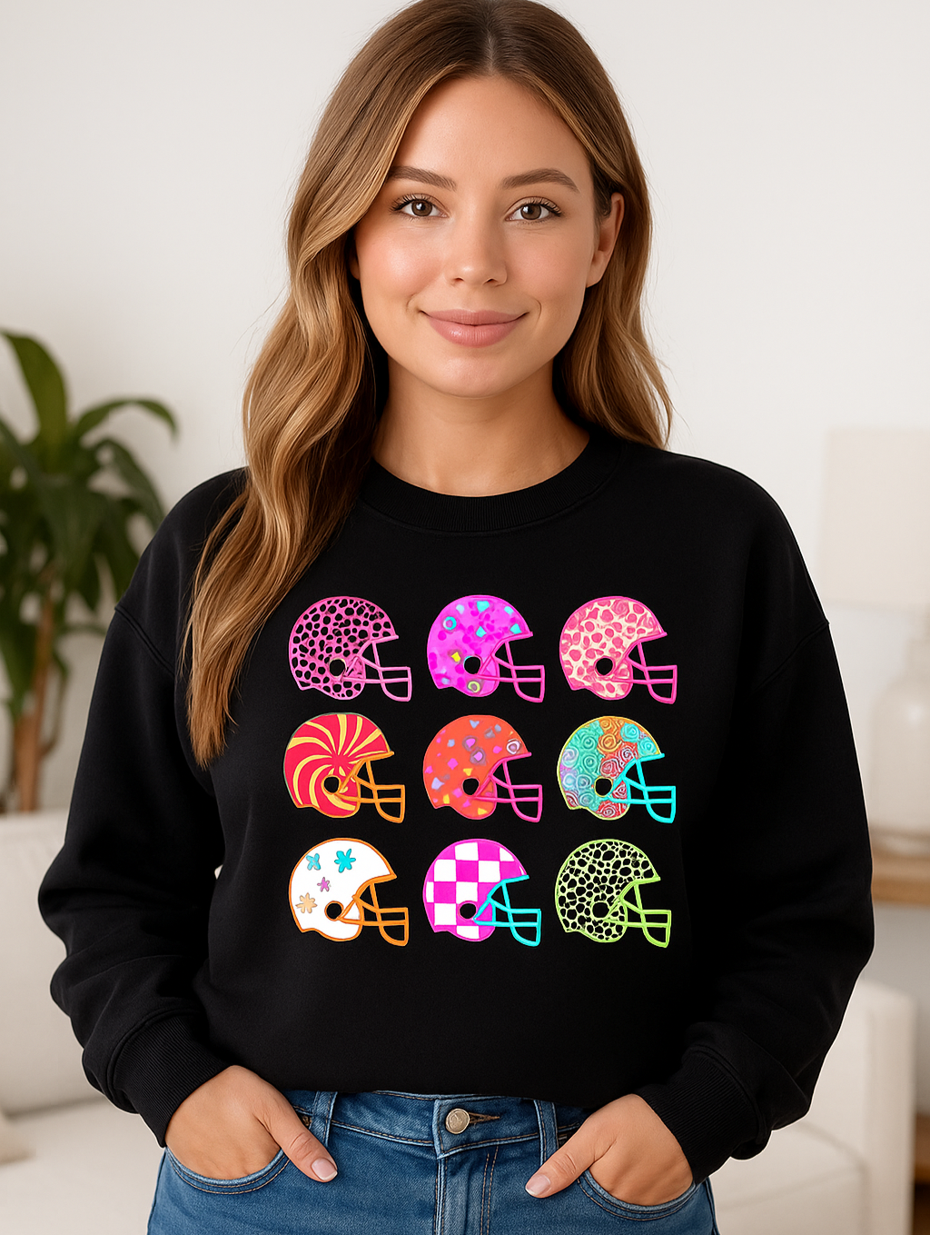Girly Neon Helmets Sweatshirt