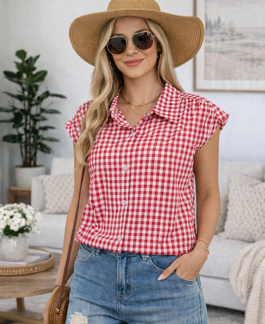 Elliana Gingham Top | Multiple Colors