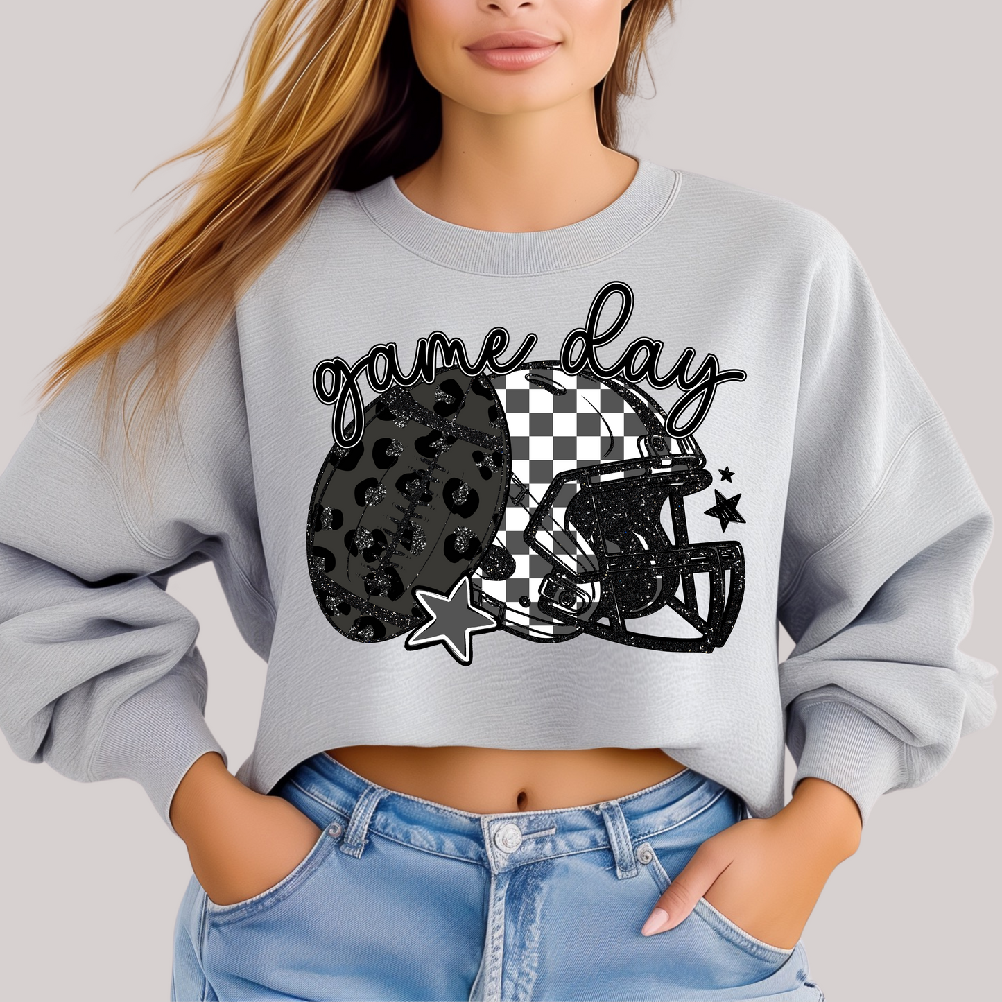 Checkered Leopard Gameday Sweatshirt