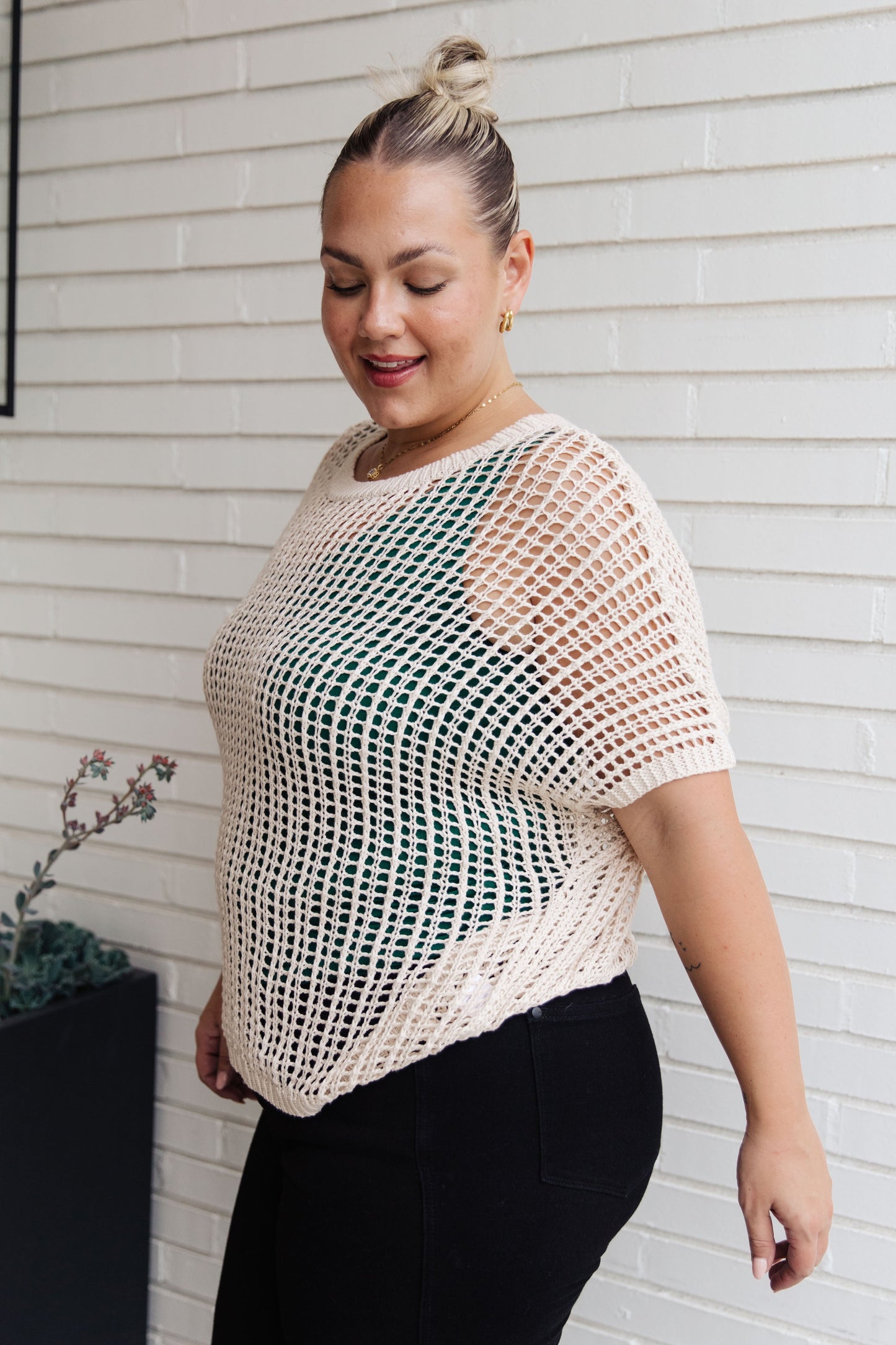 Coastal Dreams Fishnet Top | Cream