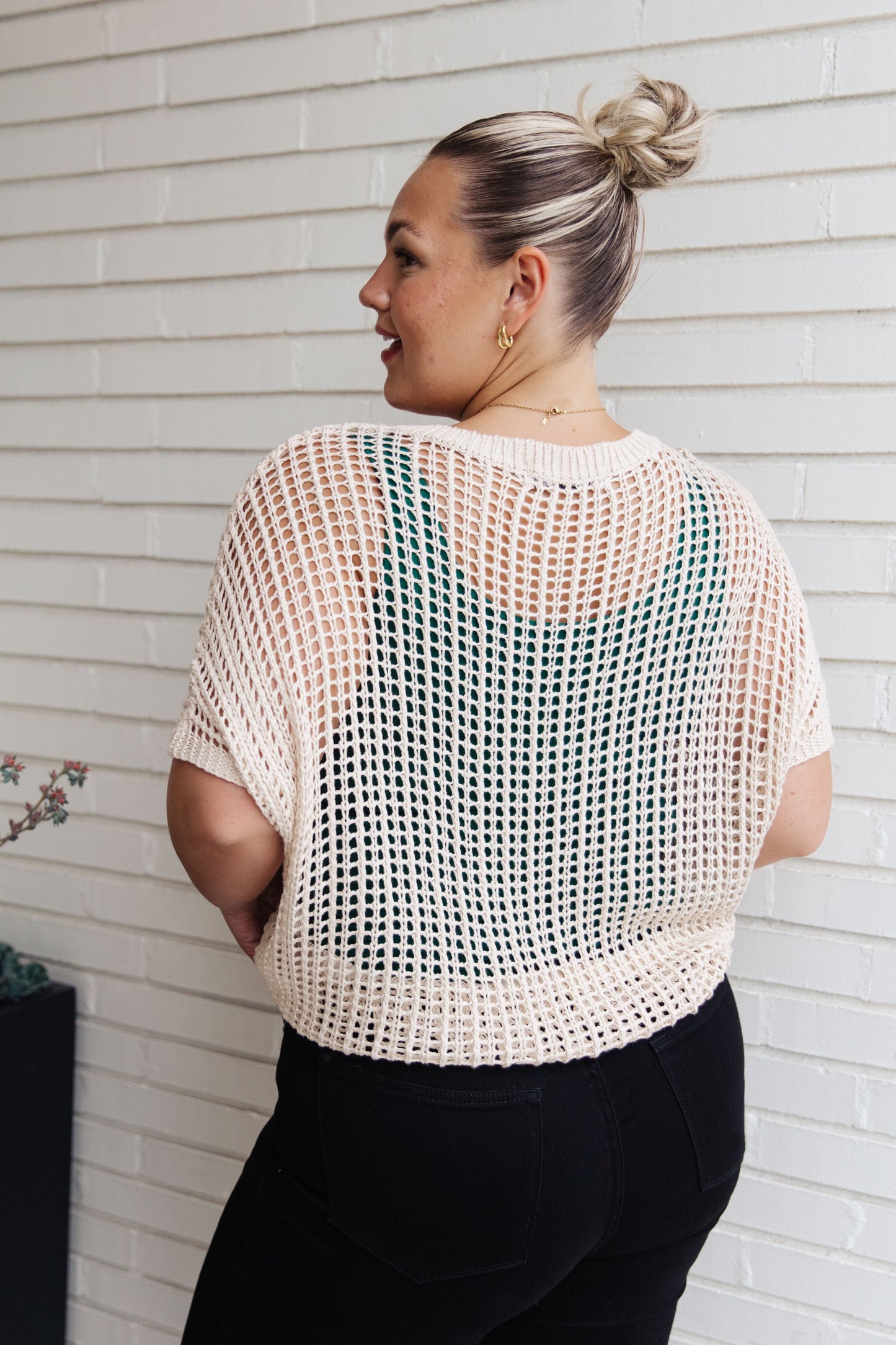 Coastal Dreams Fishnet Top | Cream