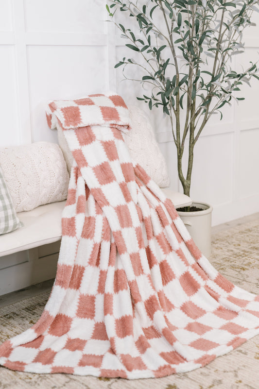 Cotton Candy Checkered Blanket