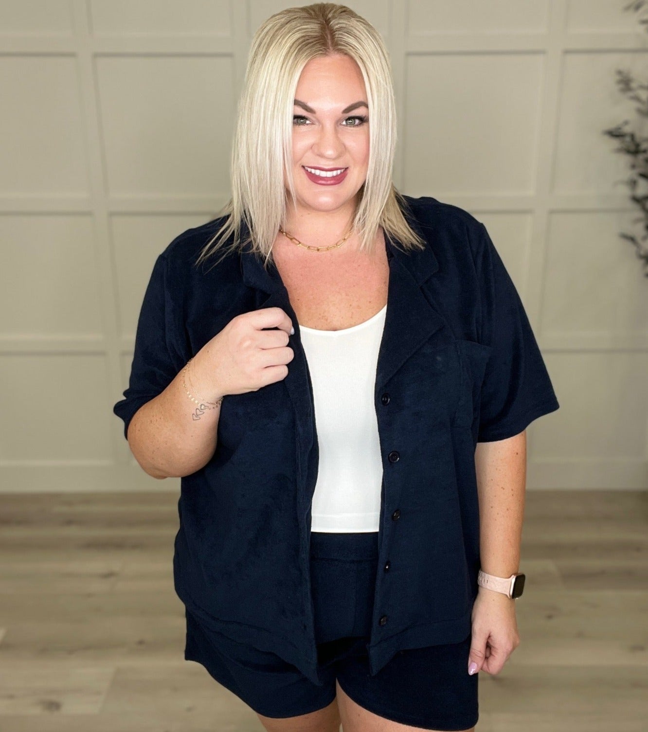 French Terry Button Down Top | Multiple Colors