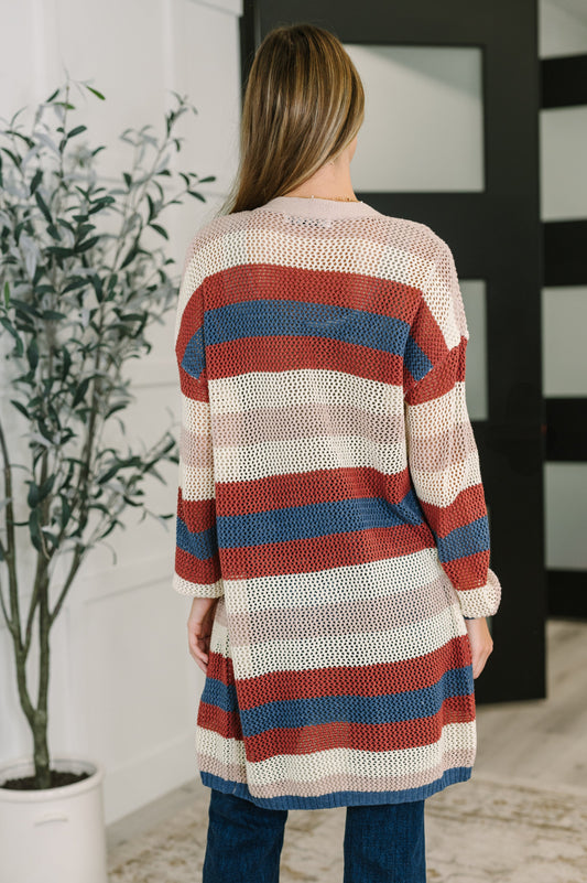 Definitely Dapper Striped Cardigan