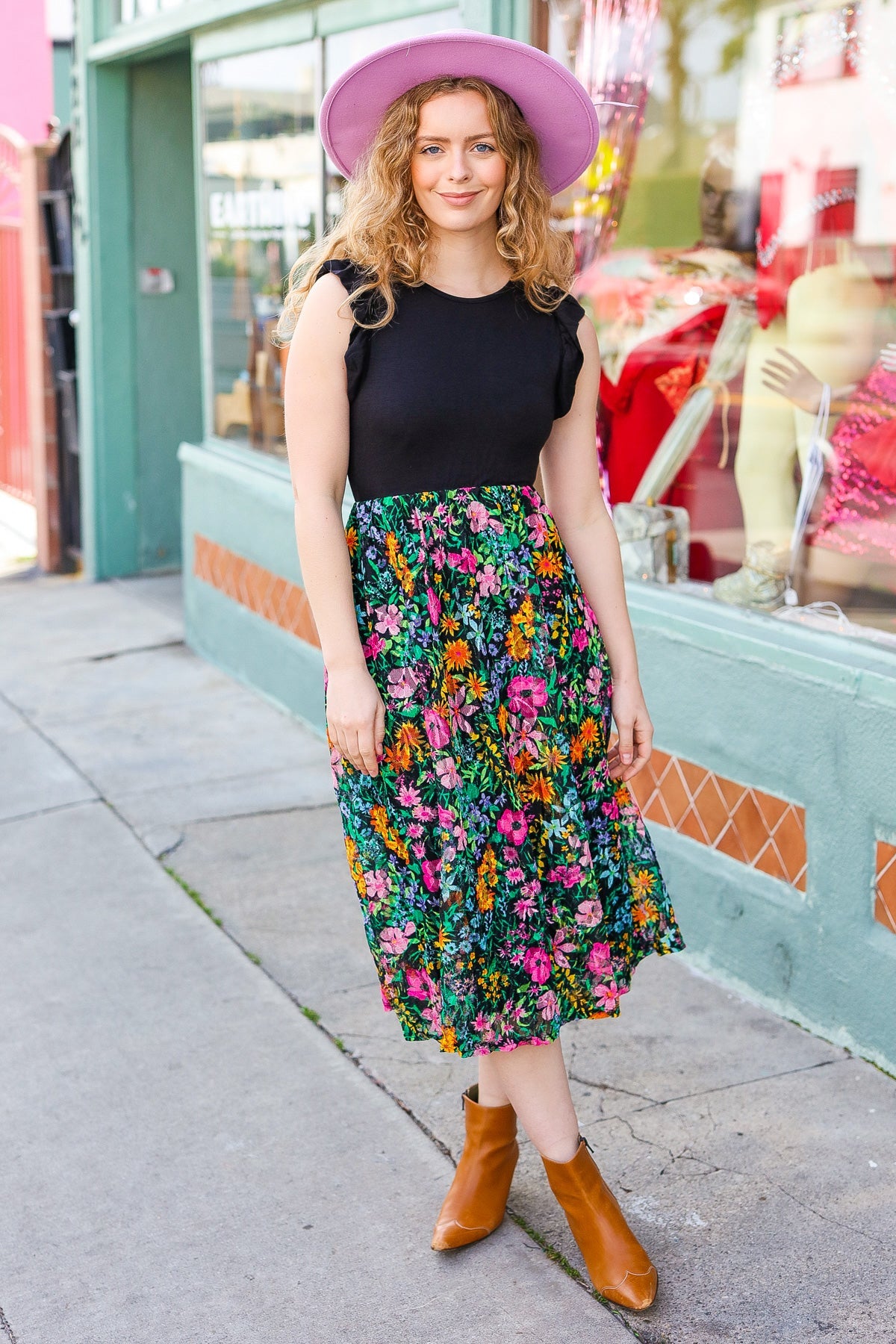 Lead The Way Floral Lace Fit & Flare Dress