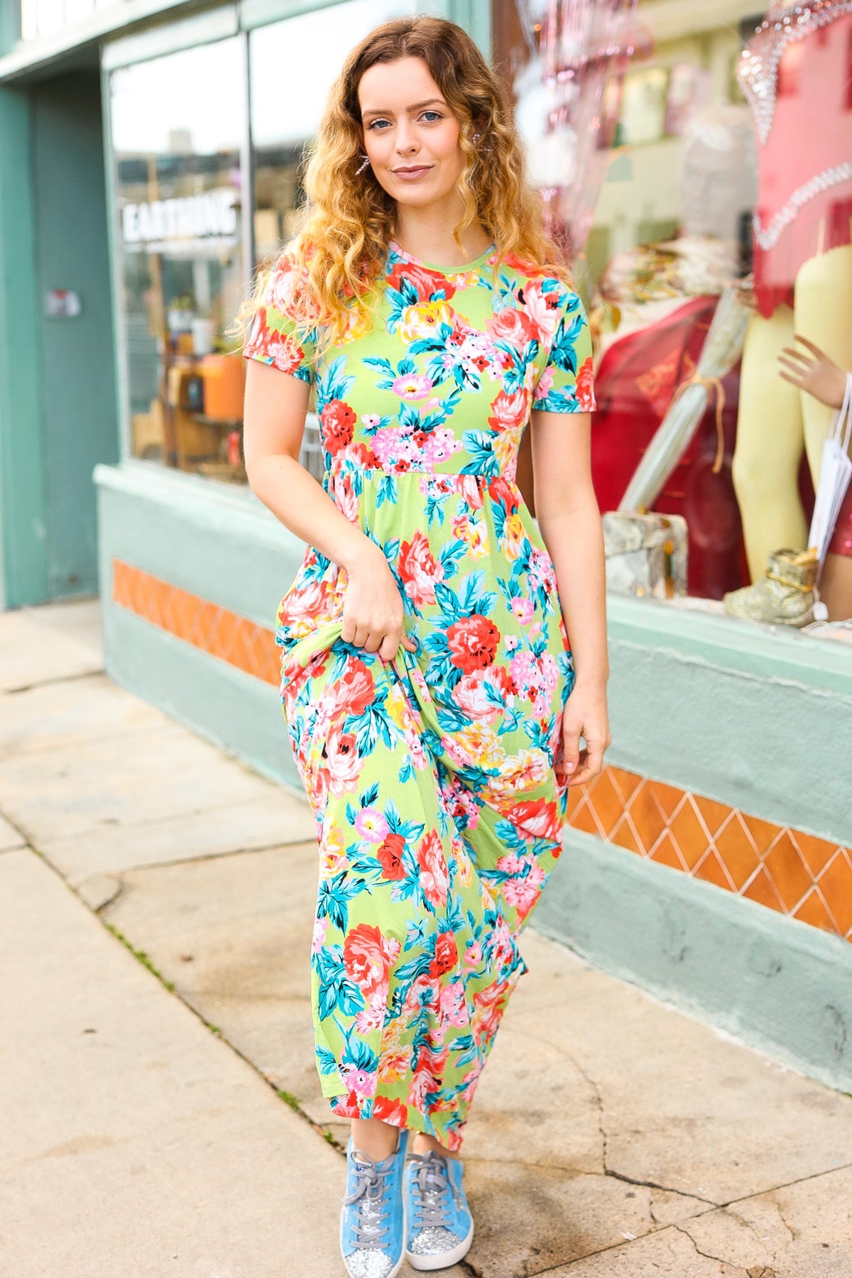 Diva Dreams Floral Fit & Flare Maxi Dress