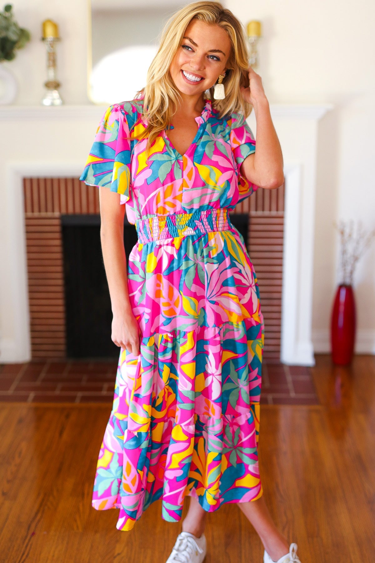 Tropical Trance Floral Maxi Dress