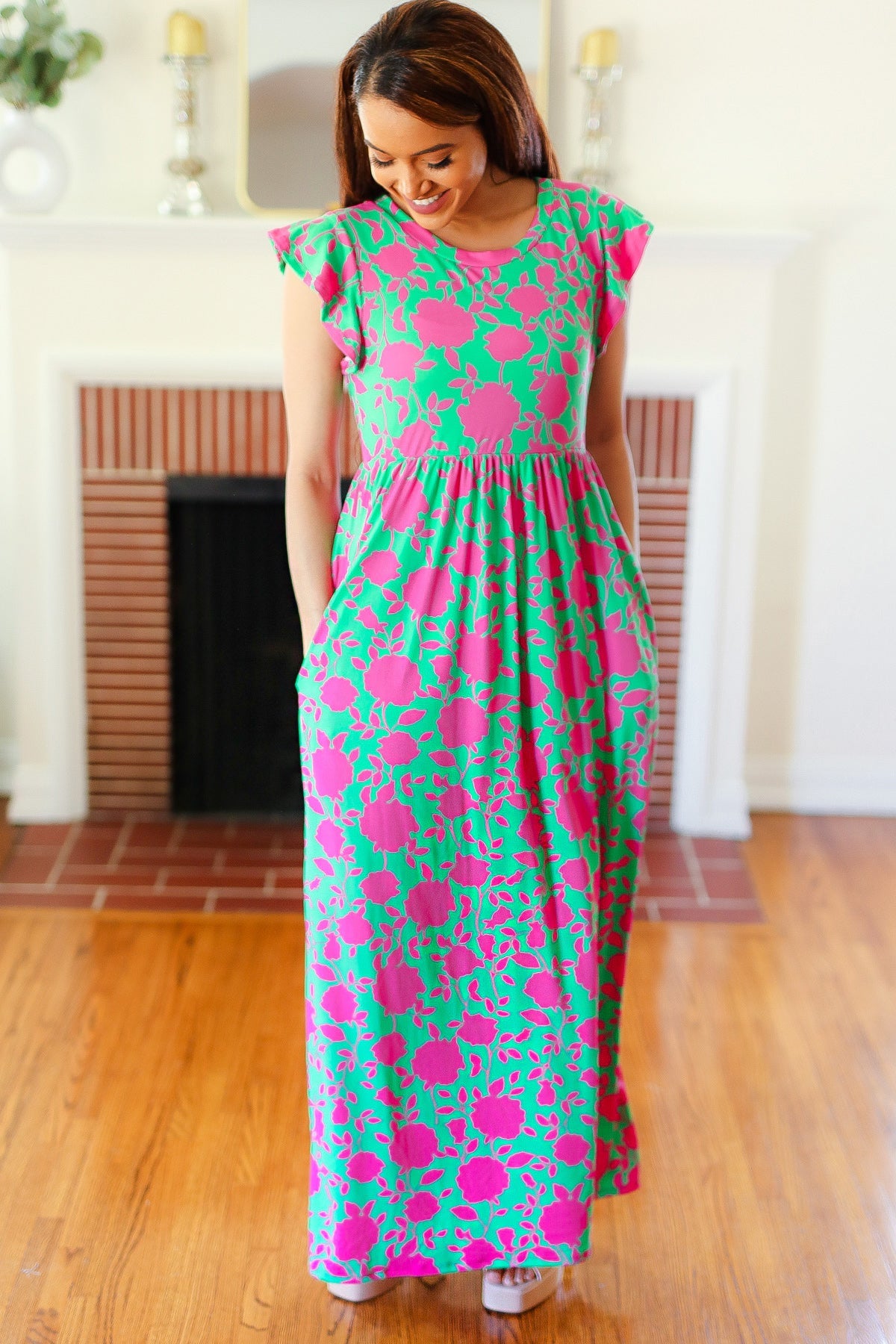 Stand Out Floral Fit & Flare Maxi Dress