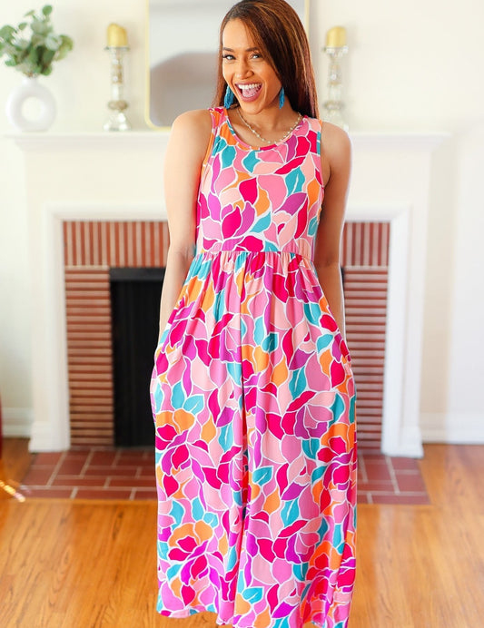 Hello Beautiful Floral Fit & Flare Maxi Dress