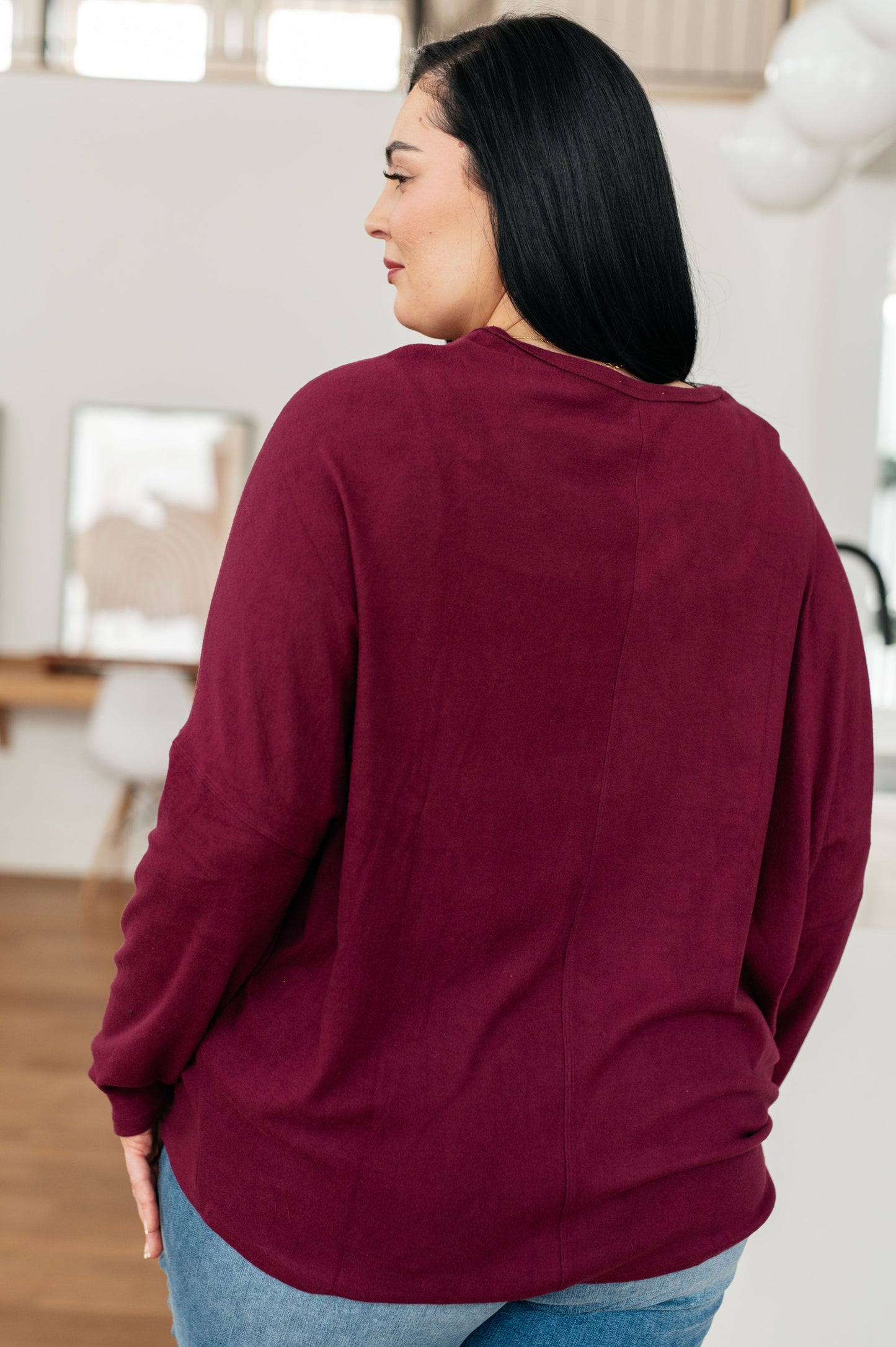Drive Downtown Dolman Top | Wine