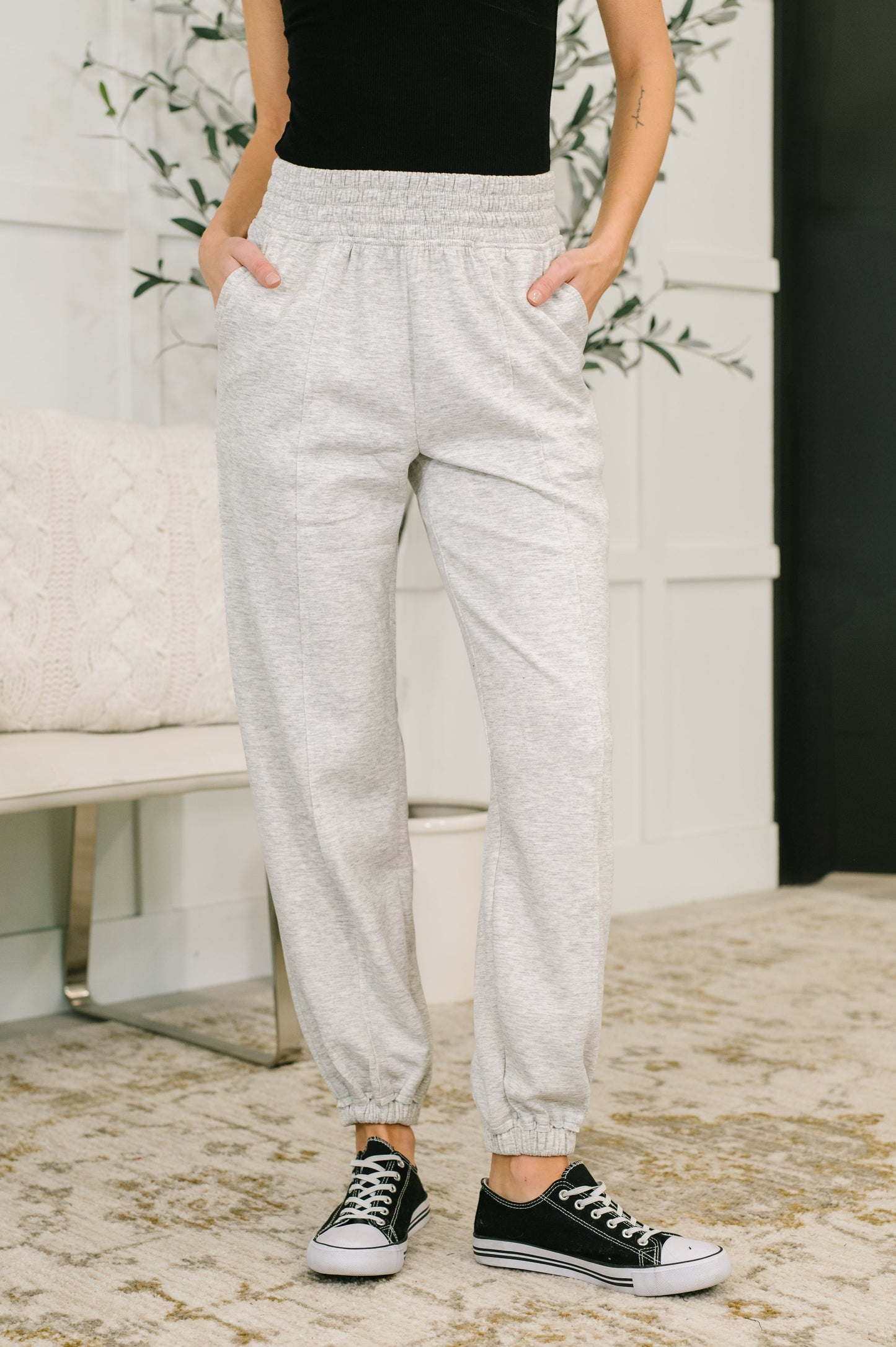 Every Second, Every Hour Joggers | Heather Grey
