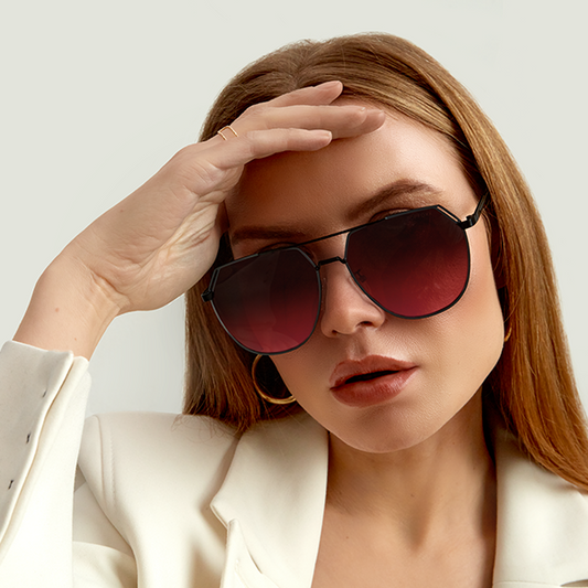 Farrah Aviator Sunglasses | Black Ruby