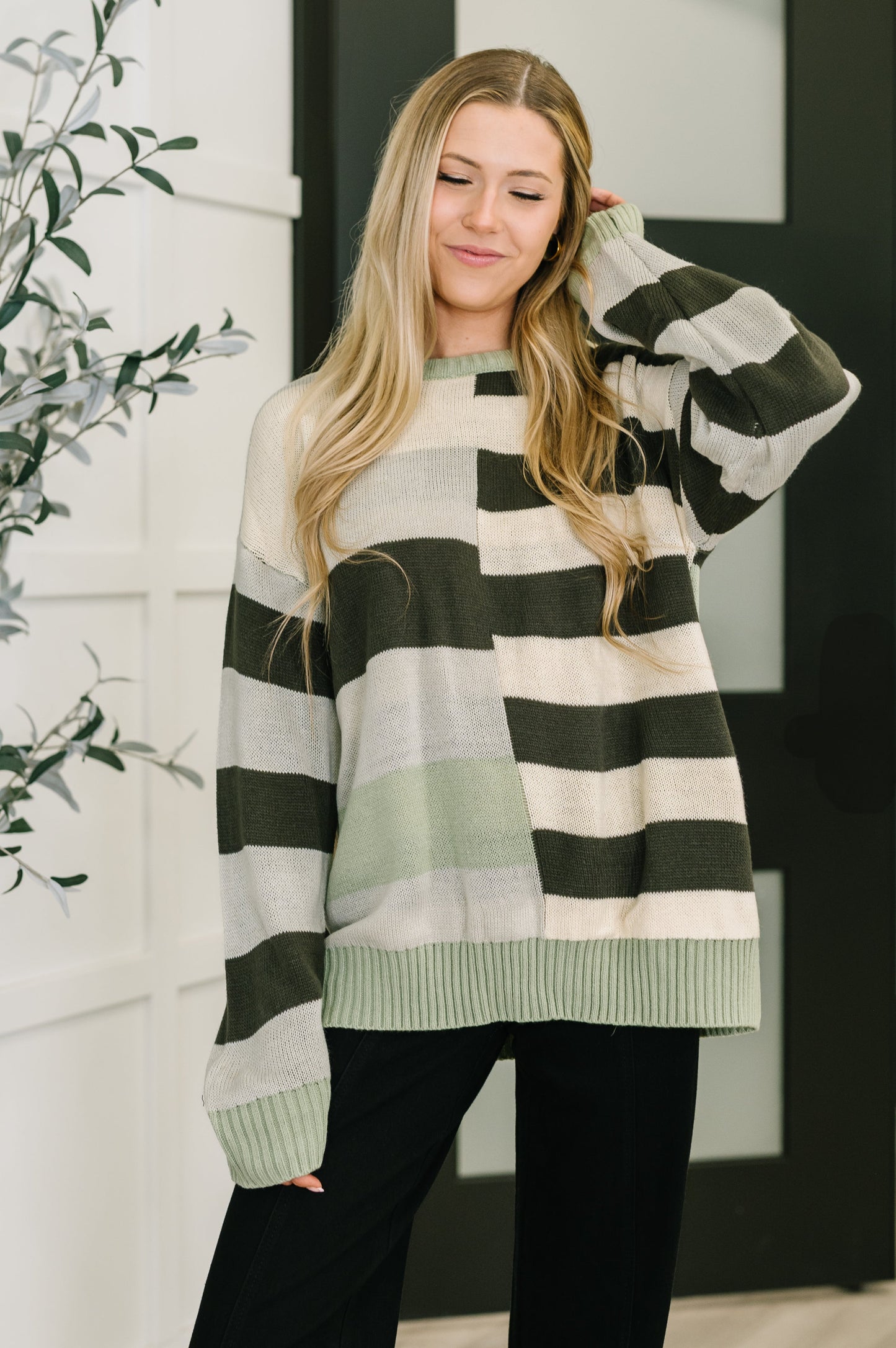 Fall Into Us Color Block Pullover