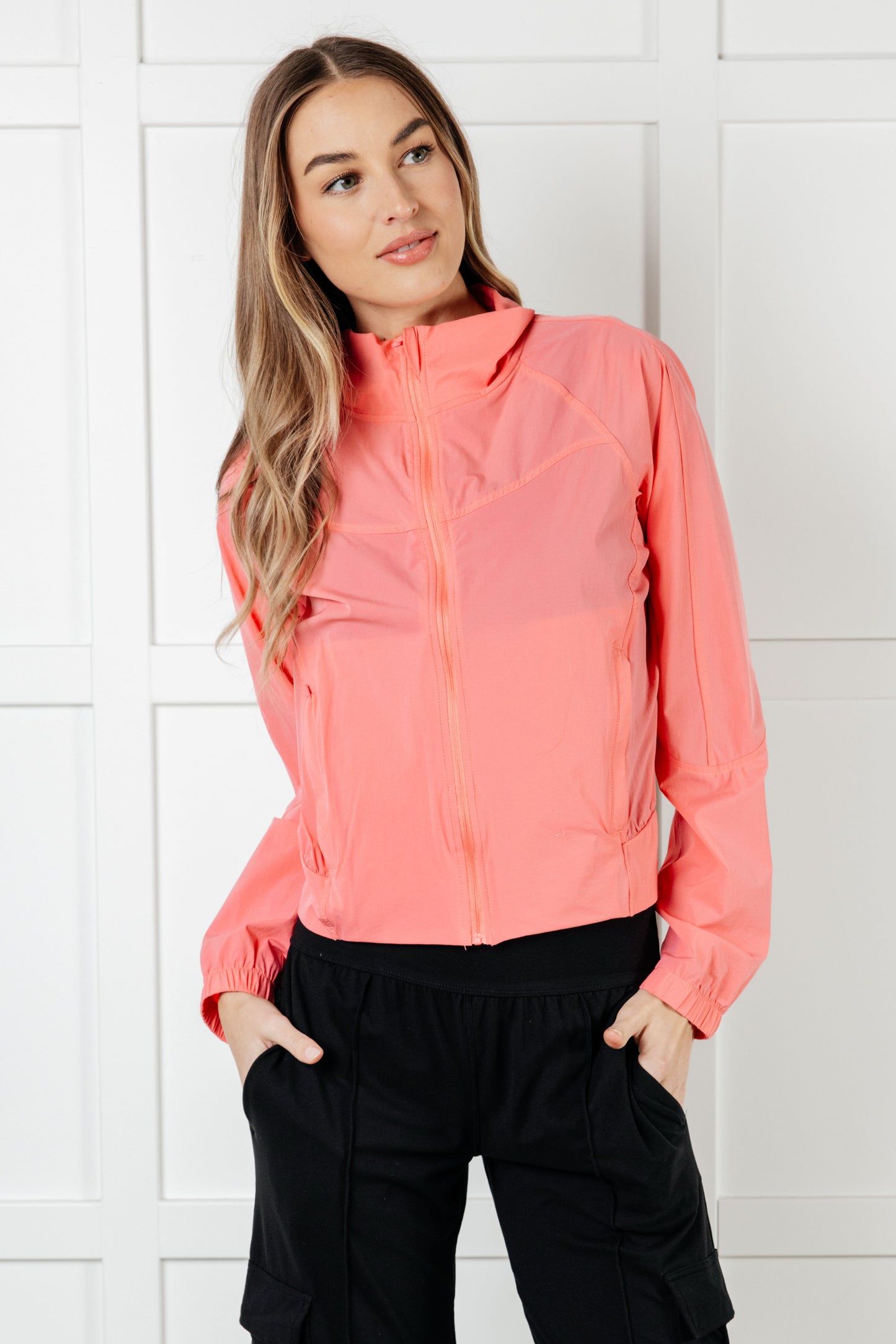 Fit Happens Tennis Jacket | Coral Rose