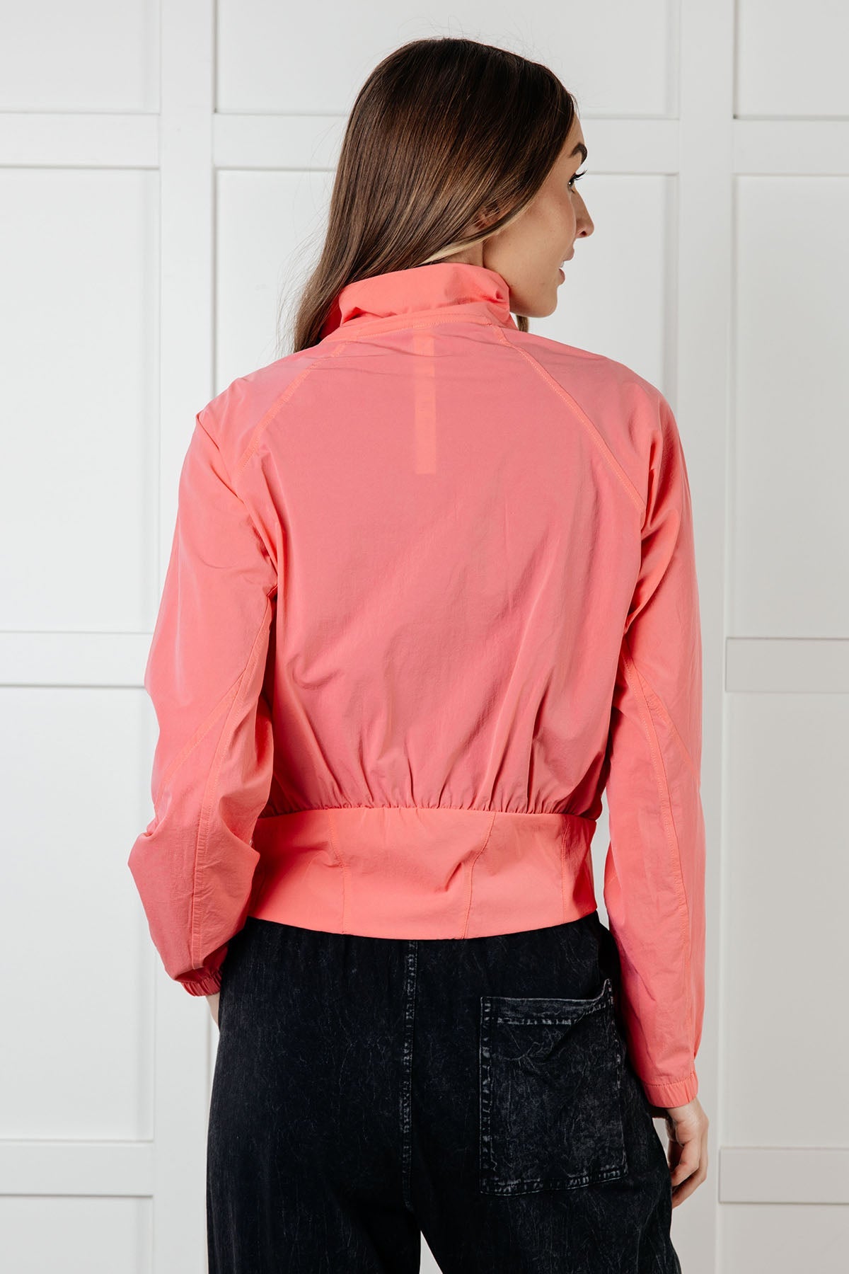 Fit Happens Tennis Jacket | Coral Rose